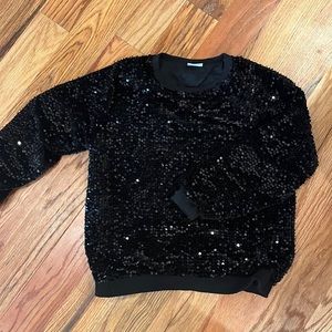 Zara kids size 9 full black sequin top